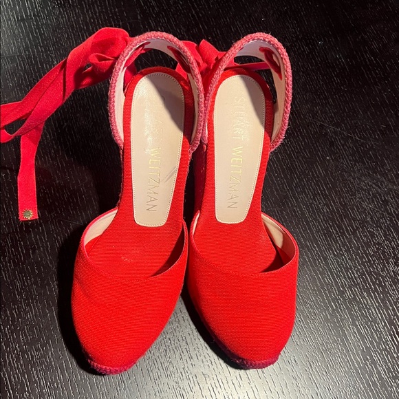 Stuart Witezman red wedge espadrilles. Good used condition. Size 8. - Picture 7 of 8